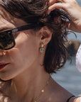 Aqua Luna Earring