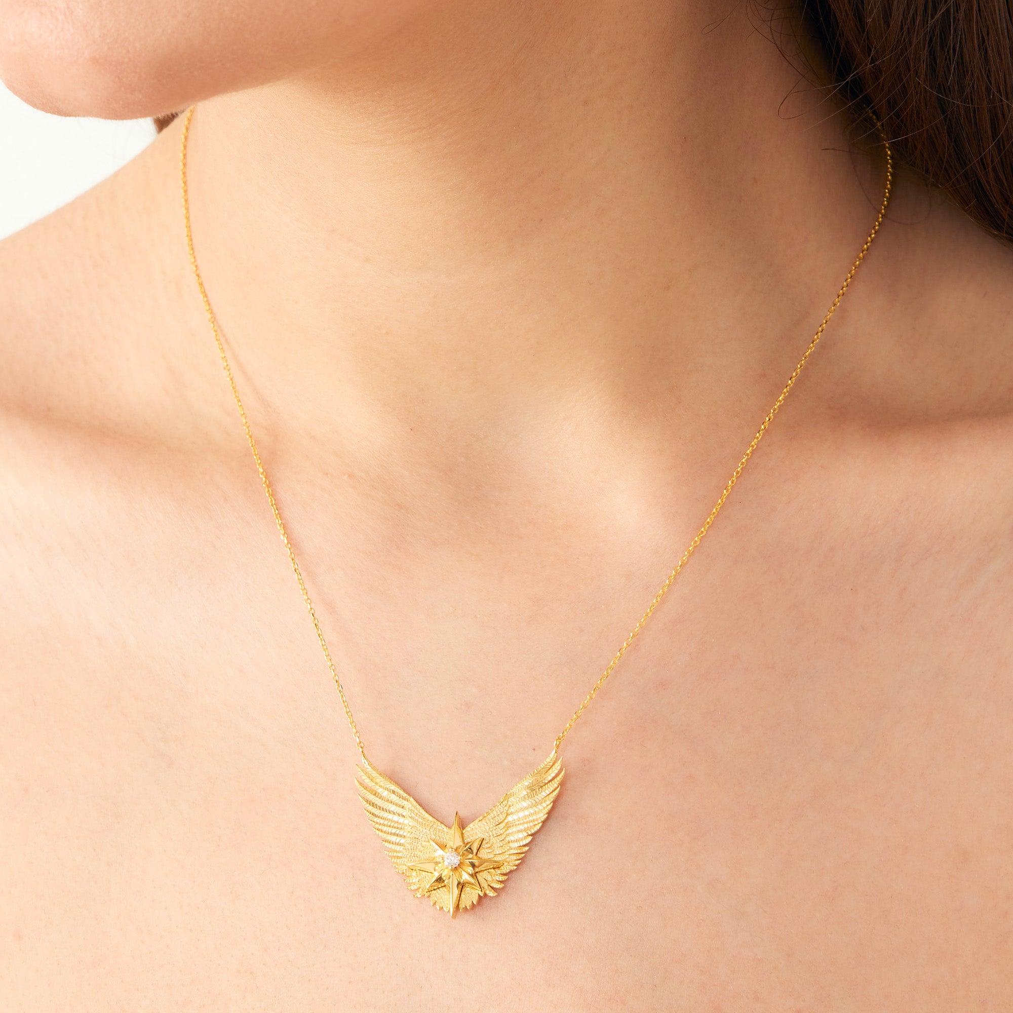 14K Gold Atria Star Necklace