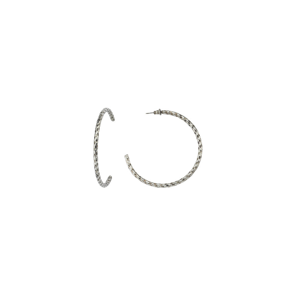 Large Twisted Round Earring