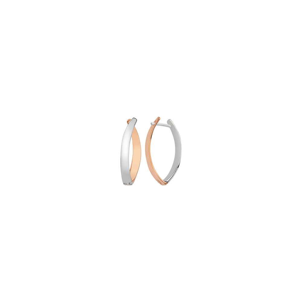Double Color Oval Earring