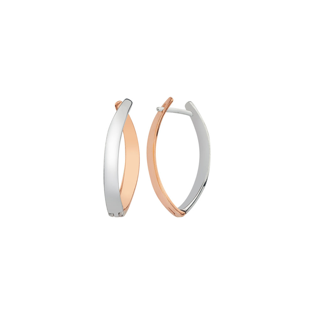 Double Color Oval Earring