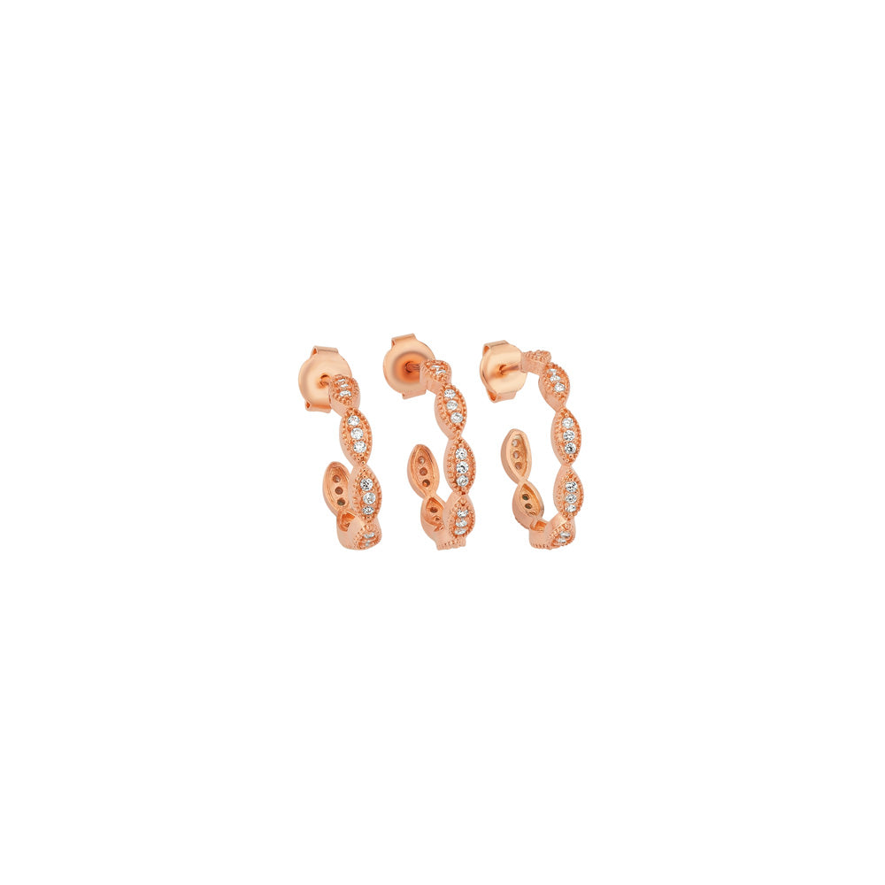 Triple Round Earring
