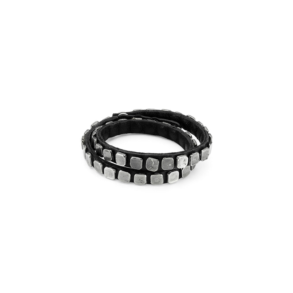 Leather Staple Bracelet