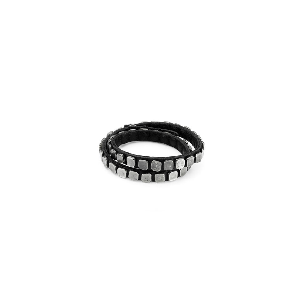 Leather Staple Bracelet