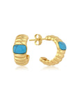 Aqua Luna Drop Earring