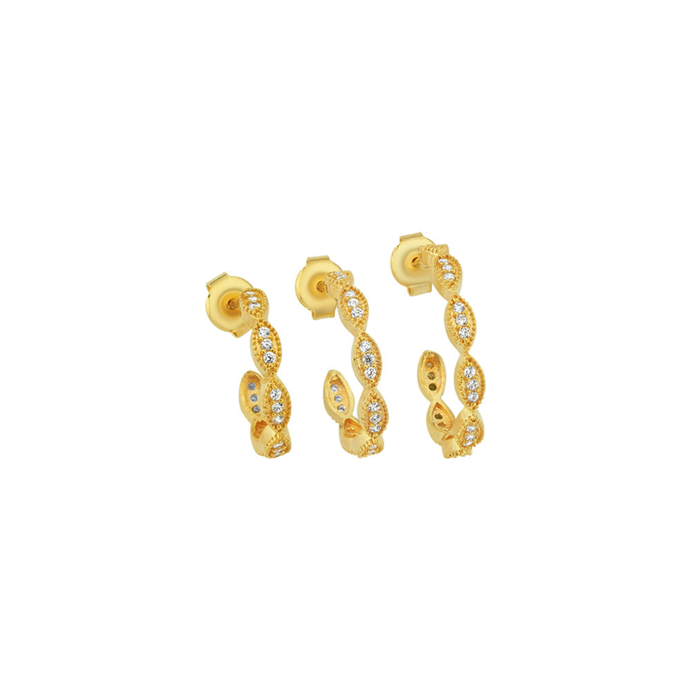 Triple Round Earring
