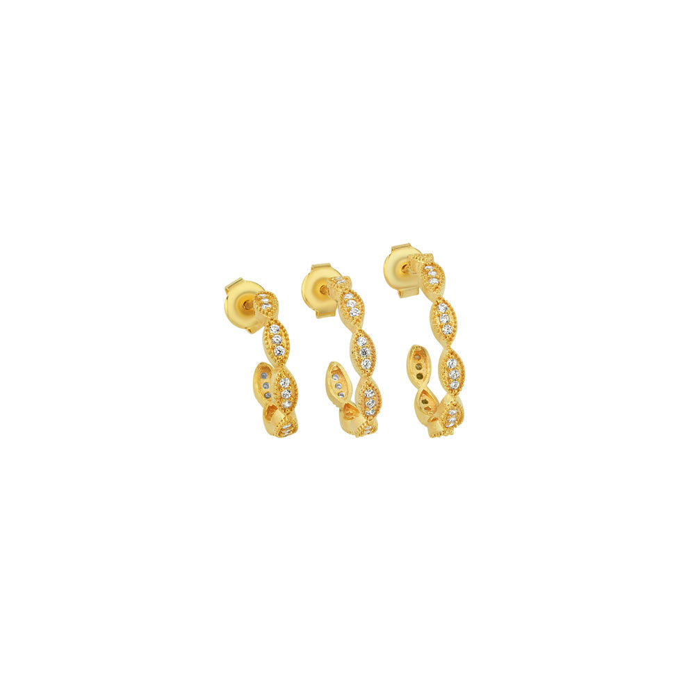 Triple Round Earring