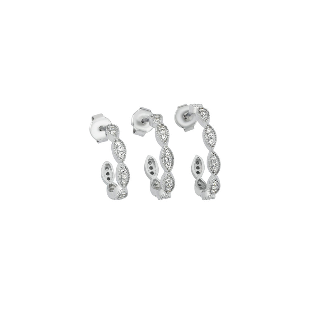 Triple Round Earring
