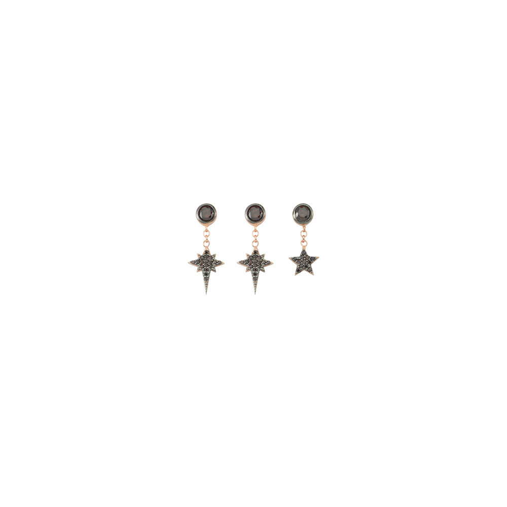 Triple Star Earring