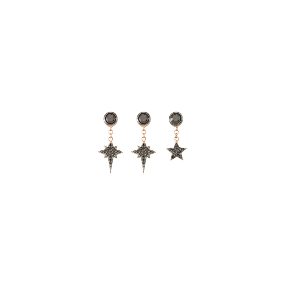 Triple Star Earring