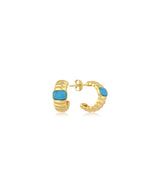 Aqua Luna Drop Earring