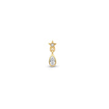 Piercing estrella colgante oro 14k
