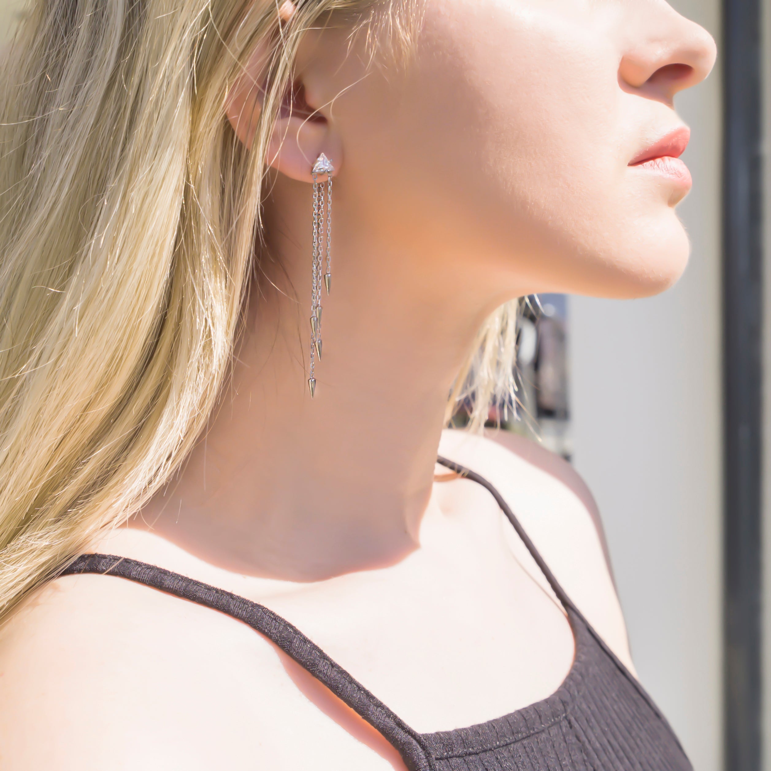 Fringe Triangle Earring