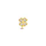 Piercing Heart Clover de Oro 14K