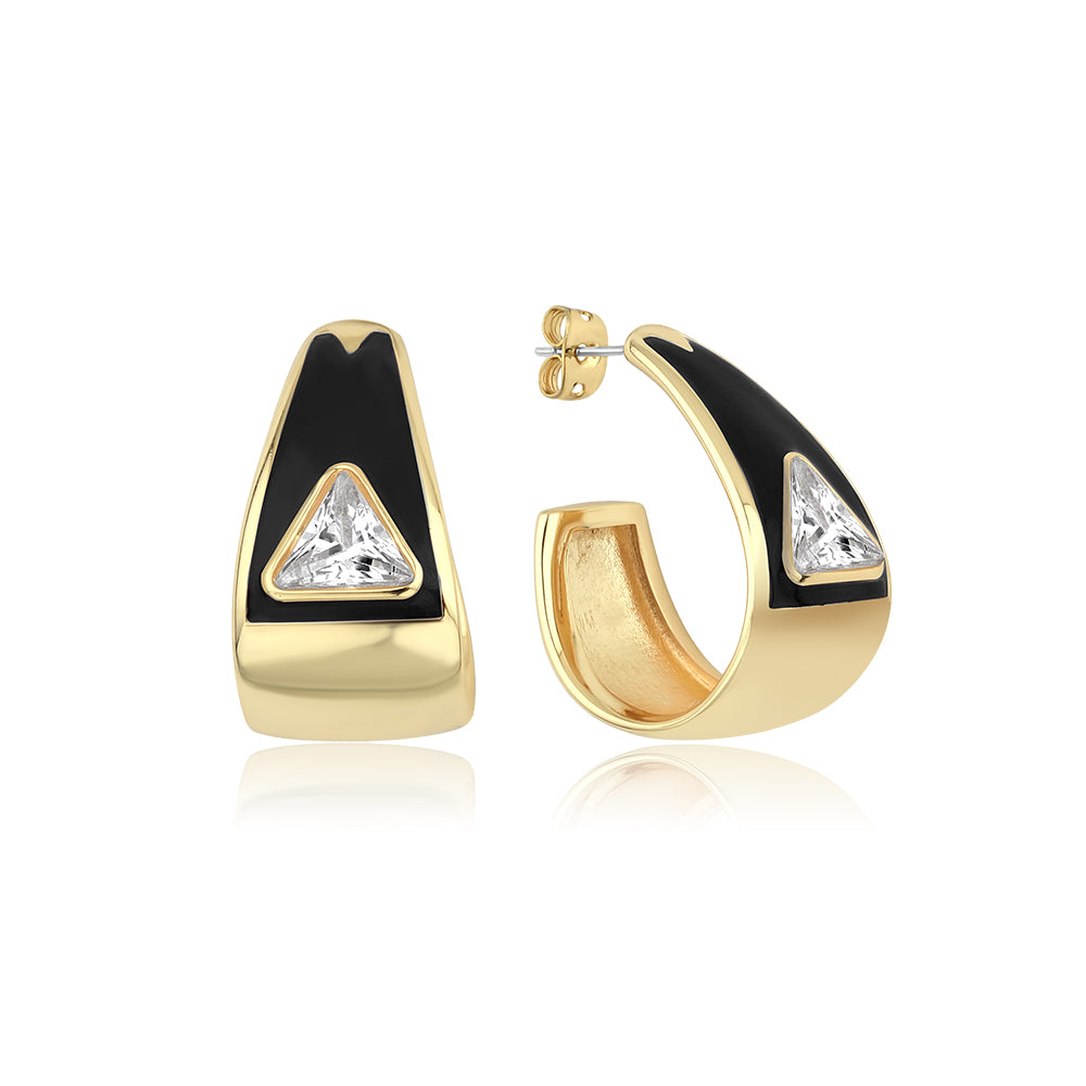 Diva Black Earring