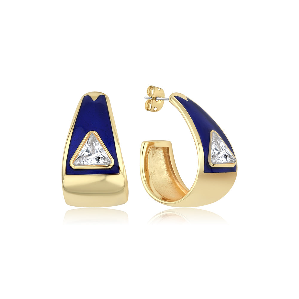 Diva Navy Blue Earring