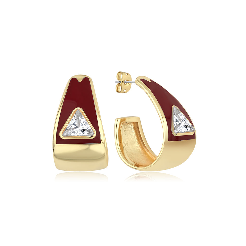 Diva Burgundy Earring