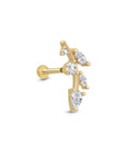 Piercing Vine Leaf de Oro 14K