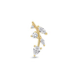 Piercing Vine Leaf de Oro 14K