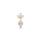 Piercing Heart Charm de Oro 14K