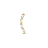 Piercing de oro de 14k con cuatro baguettes