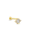 14K Gold Bow Piercing