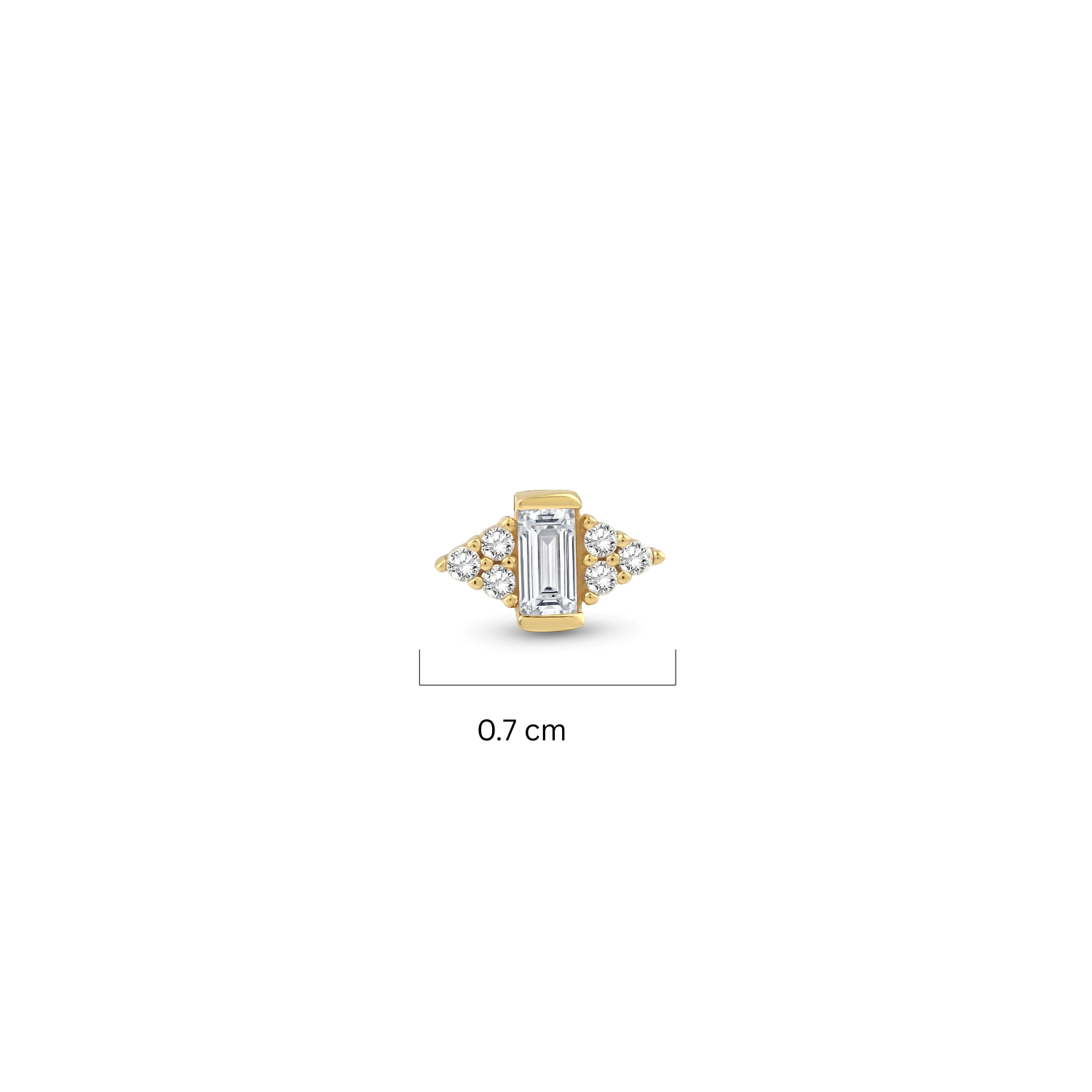 Piercing de lazo de oro de 14k