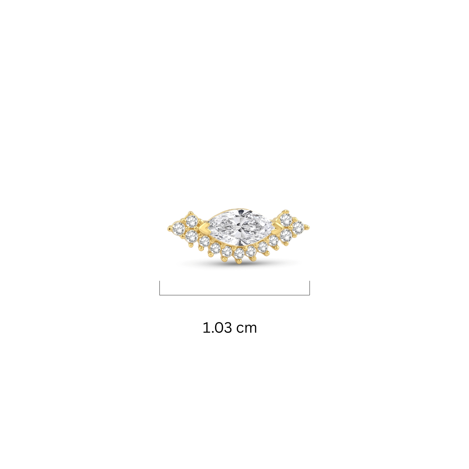 Piercing de Sol de Oro de 14K