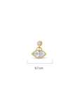 Piercing marquise de oro 14k