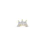 Piercing de corona de oro de 14k