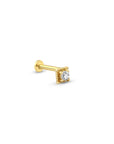14K Gold Solitaire Piercing