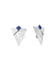 Enameled Triangle Earring