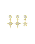 Triple Star Earring