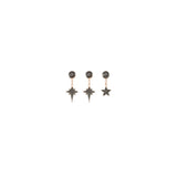 Triple Star Earring
