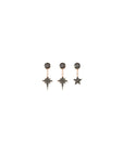 Triple Star Earring