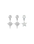 Triple Star Earring