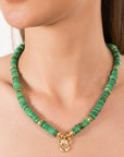 Green Mother of Pearl Stones Necklace