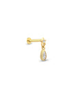 14K Gold Star Drop Piercing