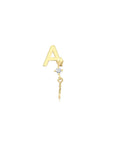 14K Gold Letter Tragus Piercing