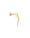 14K Gold Letter Tragus Piercing