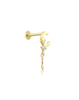 14K Gold Letter Tragus Piercing