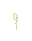 14K Gold Letter Tragus Piercing