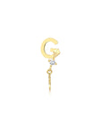 14K Gold Letter Tragus Piercing