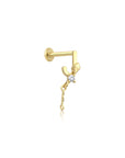 14K Gold Letter Tragus Piercing