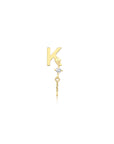 14K Gold Letter Tragus Piercing
