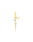 14K Gold Letter Tragus Piercing