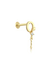 14K Gold Letter Tragus Piercing