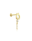 14K Gold Letter Tragus Piercing