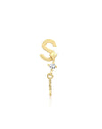 14K Gold Letter Tragus Piercing