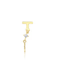 14K Gold Letter Tragus Piercing